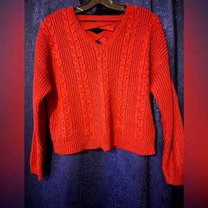 Plus size sweater crop top